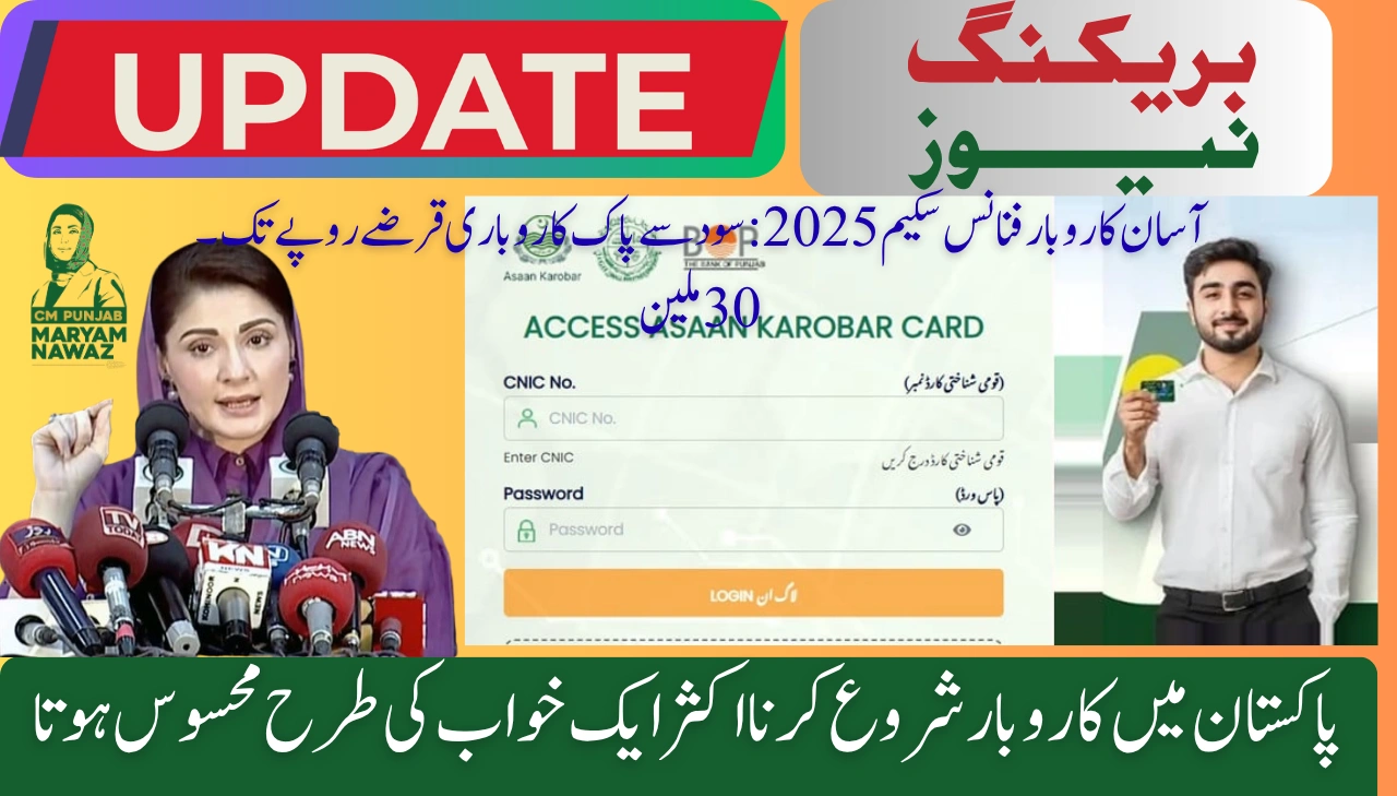 Asaan Karobar Finance Scheme 2025 Interest-Free Business Loans up to Rs. 30 Million